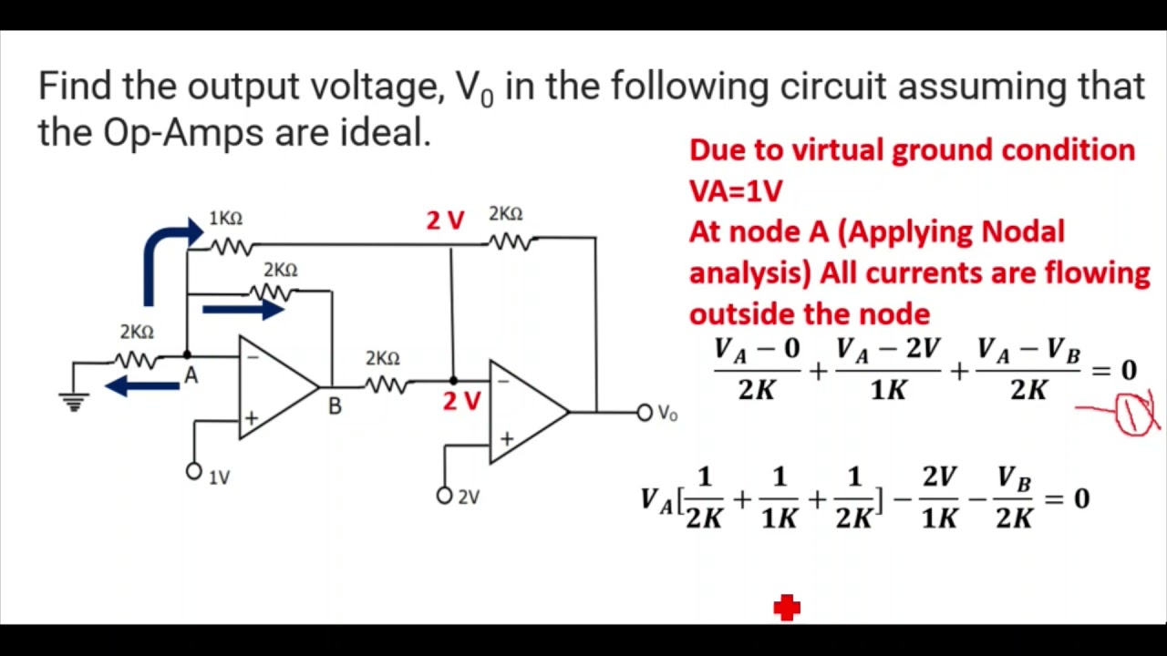 Easiest way to solve Op amp questions Op amp nodal analysis