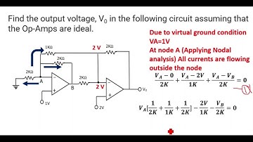 Easiest way to solve Op-amp questions/ Op-amp nodal analysis.