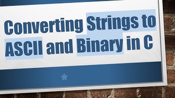 Converting Strings to ASCII and Binary in C