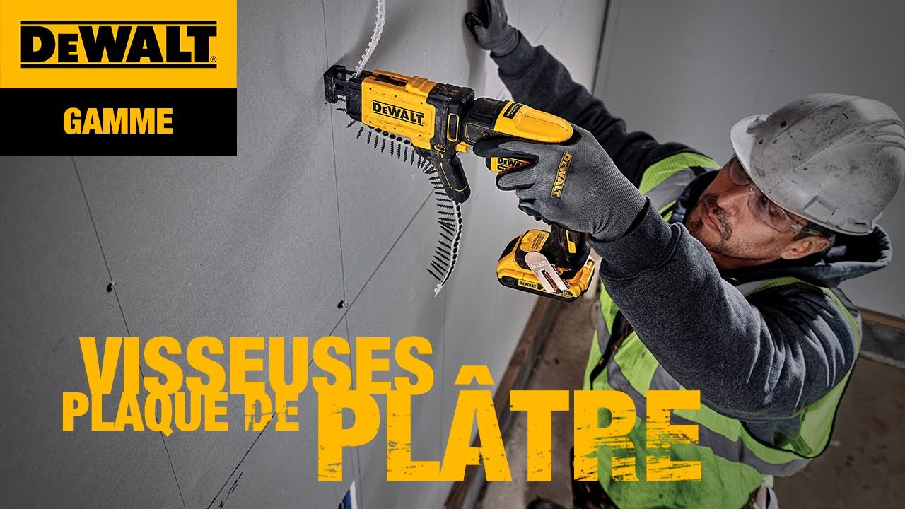 Gamme De Visseuses Plaque De Platre Dewalt Un Concentre De Performances Au Service Des Plaquistes Youtube