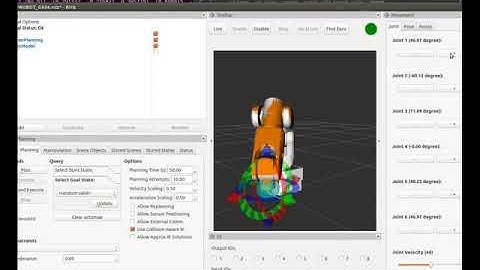 602 robotic arm in ROS robot operating system simulation
