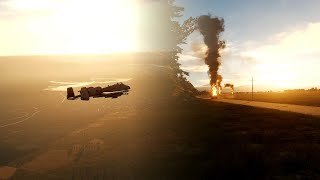 DCS World: A-10C II attacking a military convoy