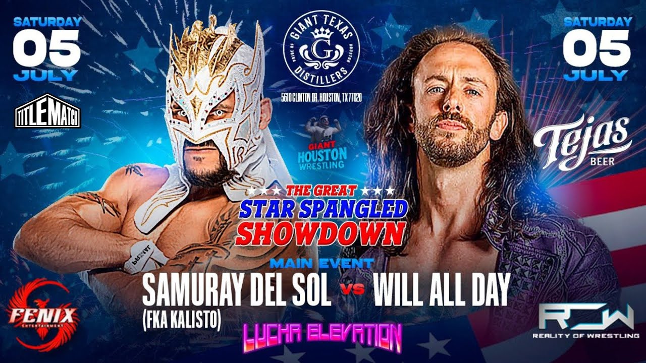 Samuray Del Sol (Kalisto) vs Will Allday - Fenix Lucha Libre "Star Spangled Showdown" FULL MATCH