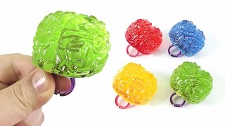 How to Make Giant Brain Rings Lollipop Candy ! Make Colors Ring Pops l Satisfying Video