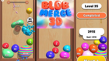 BLOB MERGE 3D Gameplay #1 Level 1-35 2048 Walkthrough iOS Android