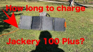 Charging Jackery 100 Plus w Jackery 40 watt panel