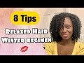 My Relaxed Hair Winter Regimen | How to Retain length in the Winter #relaxedhair #hairtips #haircare