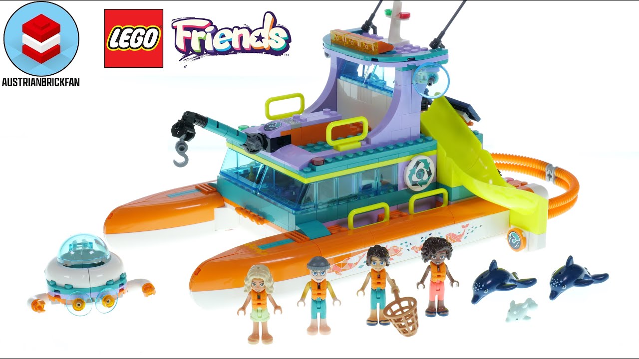 LEGO Friends 41734 Sea Rescue Boat - LEGO Speed Build Review 
