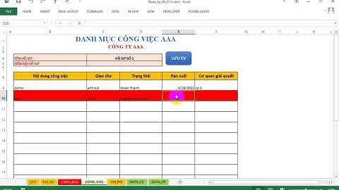 Chương trình quản lý hồ sơ đơn giản, hiệu quả bằng Excel - reup