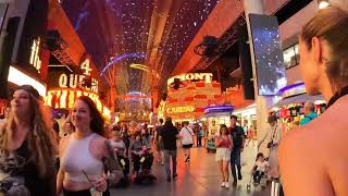 The Beautiful and Colorful Views of Fremont Street, Las Vegas.