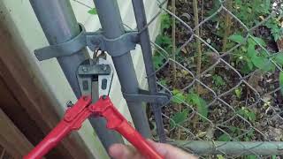 Cutting a Lock with Bolt Cutters