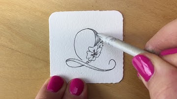 Tangle Monogramm: Buchstabe Q (in Echtzeit)