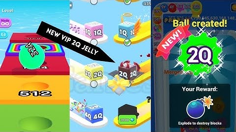 Jelly Run 2048 VIP 2Q Unlocked | High Score 64i | Ball Run 2048 | Bounce Merge 3D 2Q Unseen Score