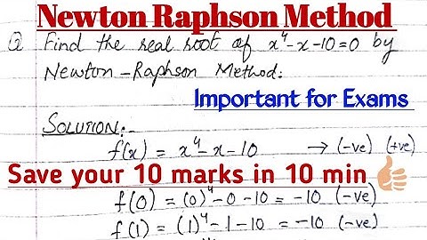 Newton Raphson Method || Numerical Methods || Real root upto 3 decimal places