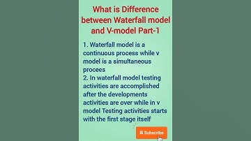 Difference between Waterfall model and V-model #shorts #sdlc