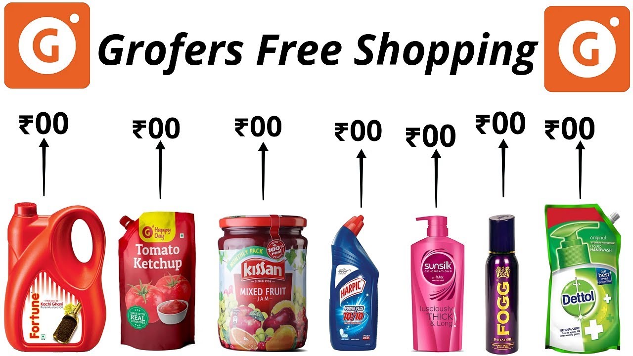 Grofers Free Online shopping trick 2019
