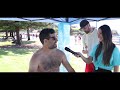 Hairy men at the beach try nads for men hair removal cream  body hair removal