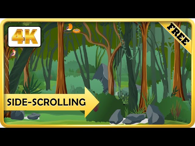 Animated Jungle side scrolling background video loops - YouTube