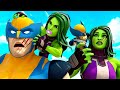 PARENTS VS BABIES - BABY SHE-HULK'S FAMILY FEUD.... ( Fortnite Short )