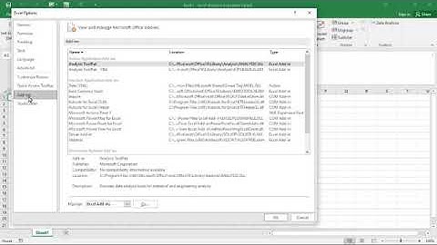 How to Activate the Data Analysis in Excel