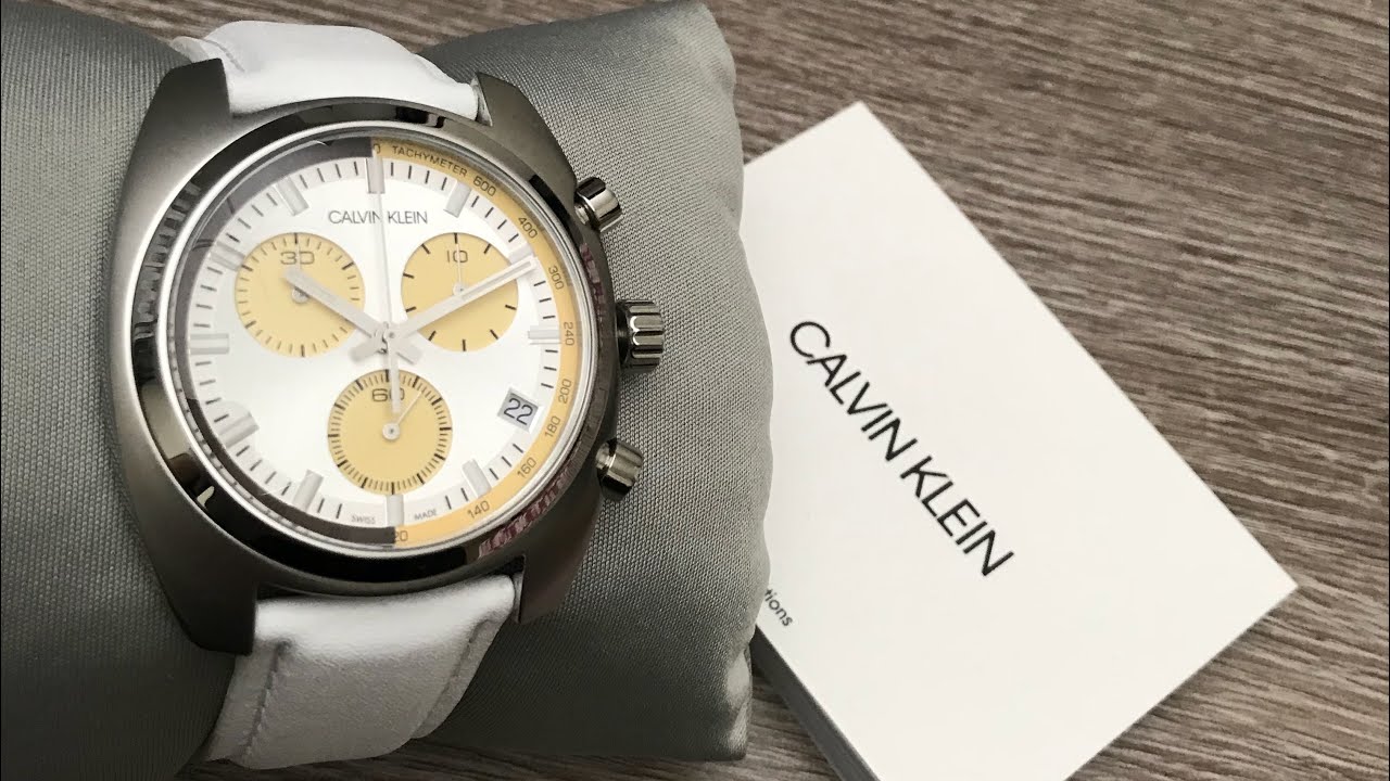 Calvin Klein Achieve Chronograph Quartz Silver Dial Men's Watch K8W371L6  (Unboxing) - YouTube