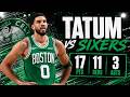 Jayson Tatum 17 pts 11 rebs 3 asts vs Sixers 2026 PO G6