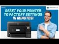 How to Reset a Printer to Factory Settings? | Printer Tales