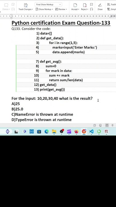 Python certification exam Question-133#shorts #shortsfeed #python # ...