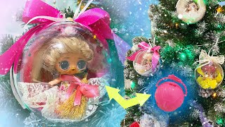 DIY. ЛОЛ - ЁЛКА🎄 самая оригинальная. Новогодние ШАРЫ с ЛОЛ в СКАЗОЧНЫХ образах из шаров от кукол.