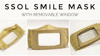 #SSOLSMILEMASKS | How to make a clear mask with a removable window | for deaf community