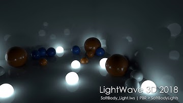 LightWave 3D 2018: Softbody Lights scene rendered