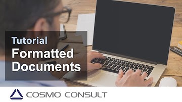 Microsoft Dynamics NAV - Formatted Documents Tutorial