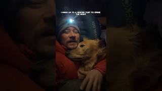 Sleeping in a winter yurt during a snowstorm with my dog