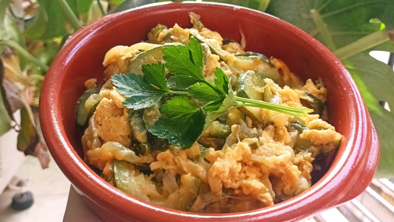 Zarangollo murciano/ Tapeo murciano/ #tapas #receta #murcia #courgette #calabacin #aperitivo