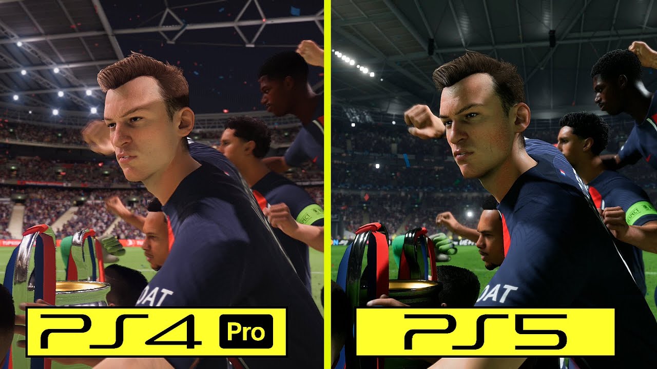 EA FC 24 PS5 vs PS4 Comparison! (Gameplay, Graphics, Player
