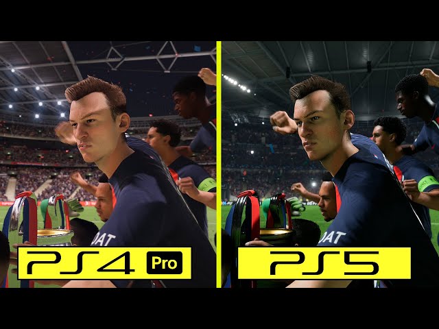 EA Sports FC 24 PS4 Pro vs PS5 Graphics Comparison #eapartner 