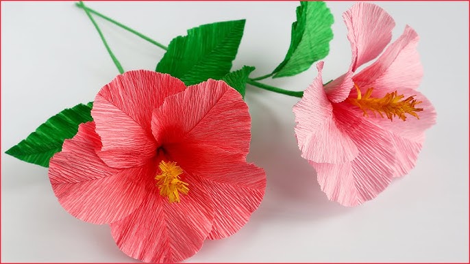 How to make an easy paper flower using crepe paper - Crepe paper