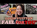 LOUIS VUITTON &quot;FALL FOR YOU&quot; SARAH WALLET UNBOXING &amp; FIRST IMPRESSIONS | NEW LV MONOGRAM CANVAS