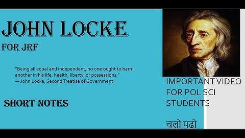 John Locke NTA UGC NET JRF POLITICAL SCIENCE prepration short notes quick facts series Pyq wpt ☑️