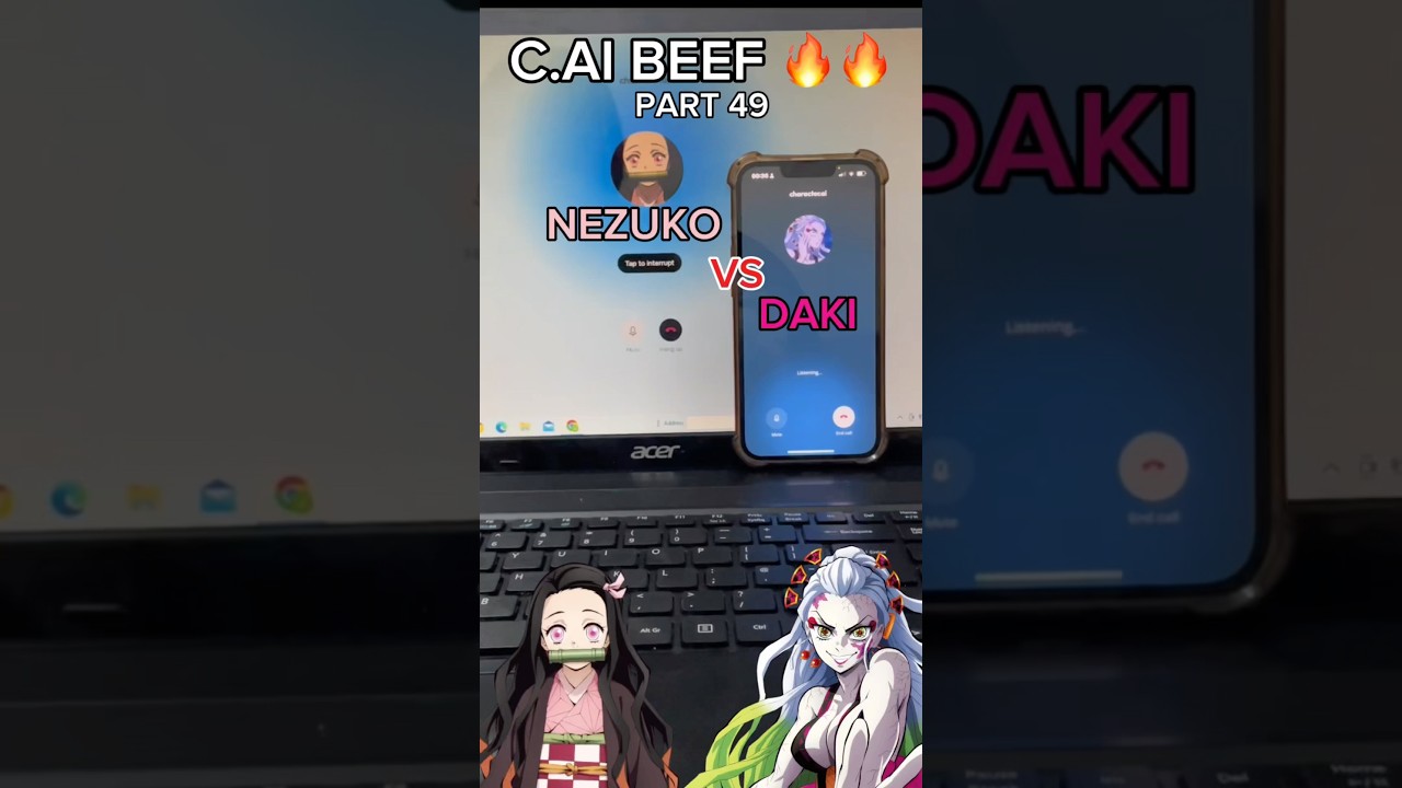 PART 49 | NEZUKO VS DAKI (this was diabolical asf) #characterai #ai