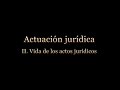 Actuación jurídica (II): Principios de actuación, la ley y otras clases de actuación jurídica