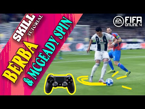 FIFA ONLINE 4⭐ HƯỚNG DẪN KỸ THUẬT 4 SAO | BERBA SPIN & MCGEADY SPIN⭐ Bàn phím & Playstation