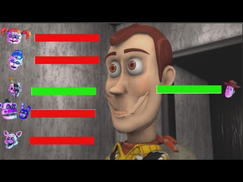 FNAF SFM TOY STORY 4 FORKY AND WOODY VS SISTER LOCATION ANIMATRONICS Toy Story 4 Animation WITH HEA