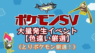 【ポケモン色違い厳選】ポケモンSV　色違いポケモン厳選　とりポケモン厳選大量発生イベント！