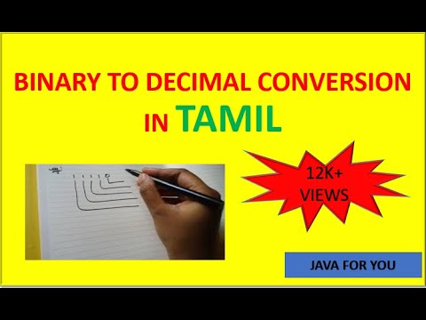 Binary to decimal conversion in tamil|digital electronics in tamil|number system in tamil|java tamil