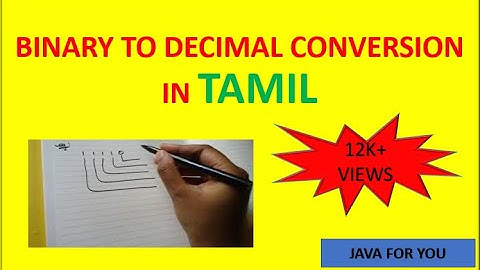Binary to decimal conversion in tamil|digital electronics in tamil|number system in tamil|java tamil
