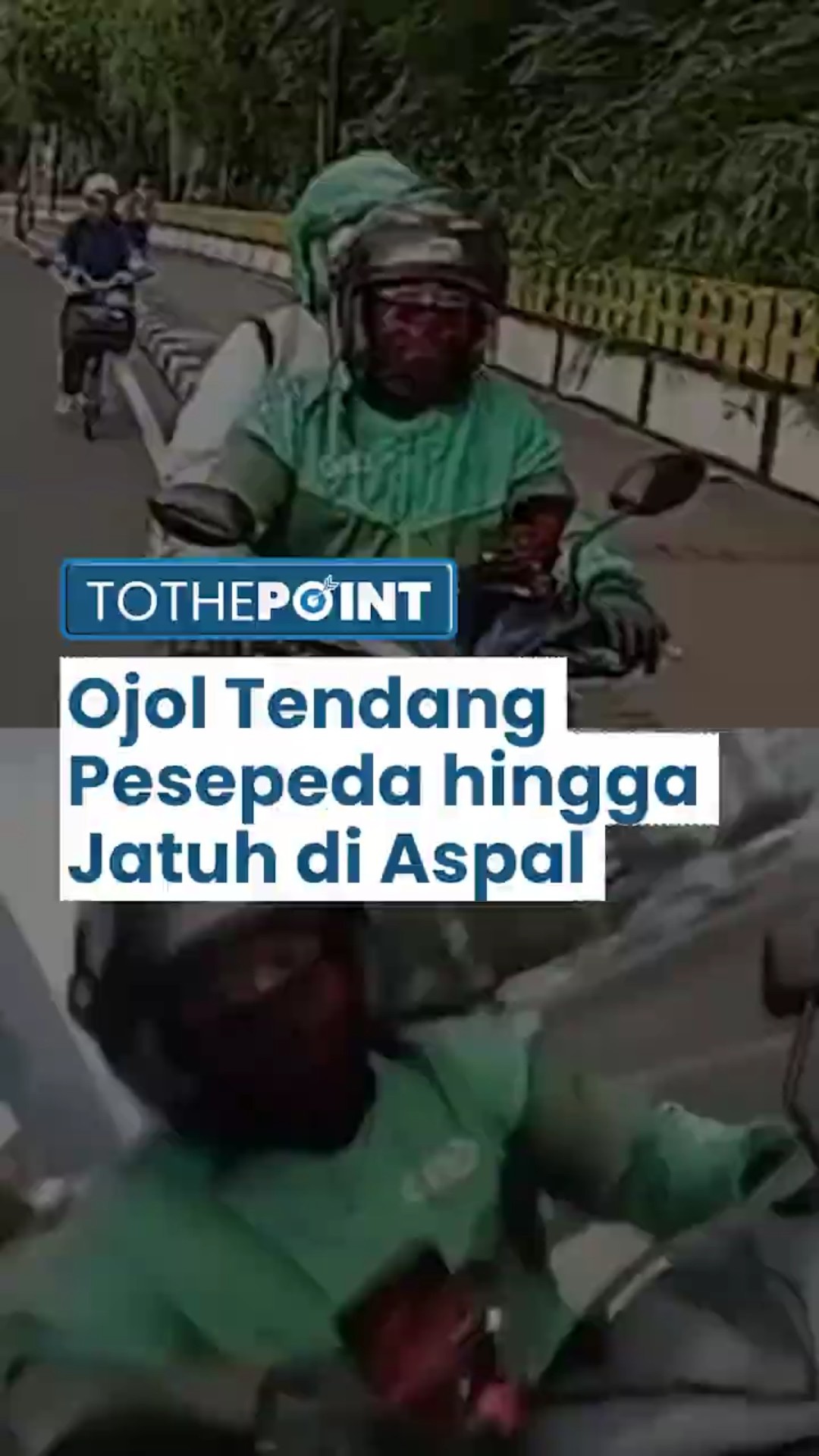 VIRAL Ojol Serobot Jalur Sepeda dan Tak Terima Ditegur, Tendang Pesepeda hingga Terjatuh Lalu Kabur