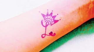 Learn How To Make A Crown Tattoo Design With L Letters....