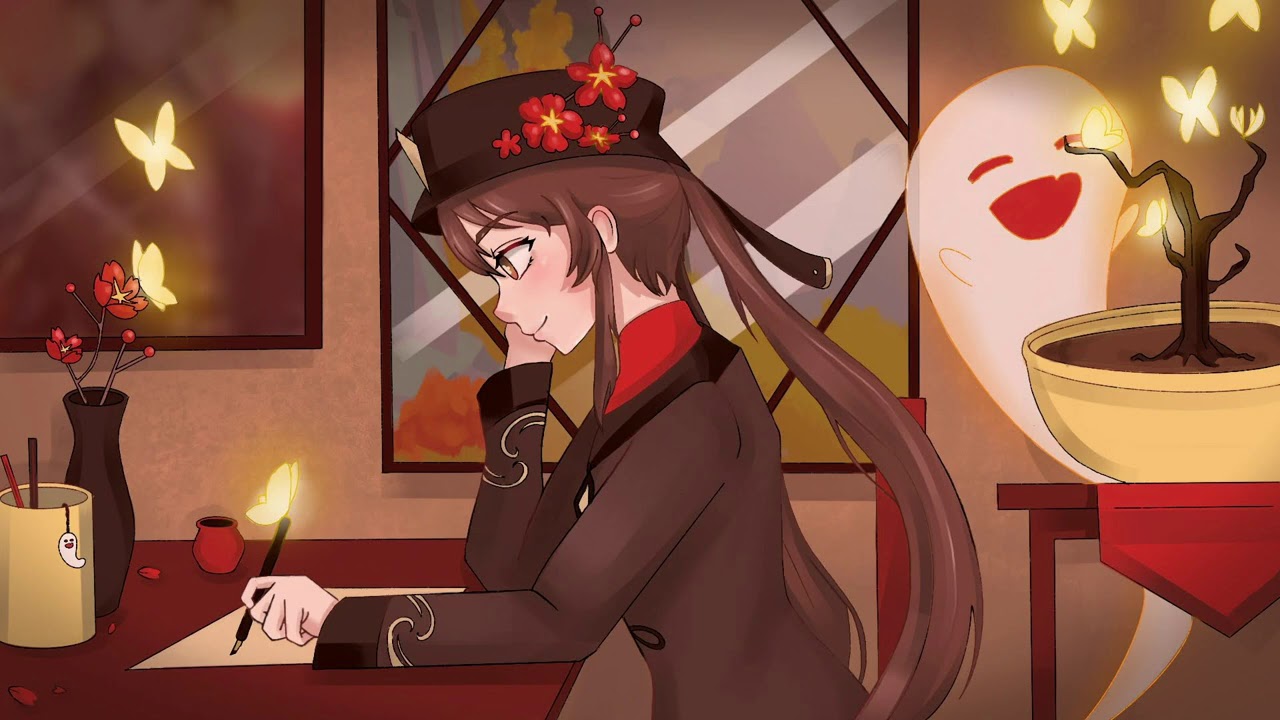 hangin' with hu tao ~ a genshin impact lofi mix ~ chillhop beats to study/relax to 原神