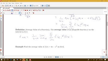 Introduction to Average Value (Section 6.5, part 1)